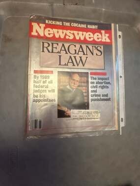Vintage Newsweek Magazine June 30 1986 Reagan's Law Issue